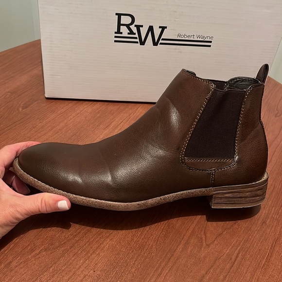 Dark Brown Leather Chelsea Boots, 8M main image 9